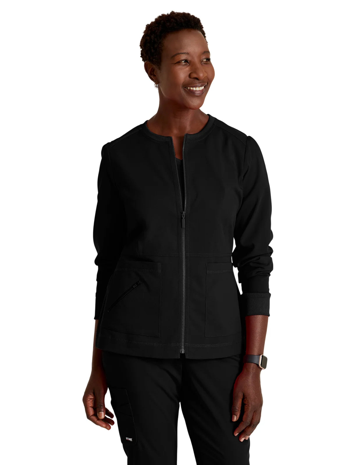 Grey's Anatomy Spandex Stretch - Women's Three-Pocket Millie Warm-Up Jacket