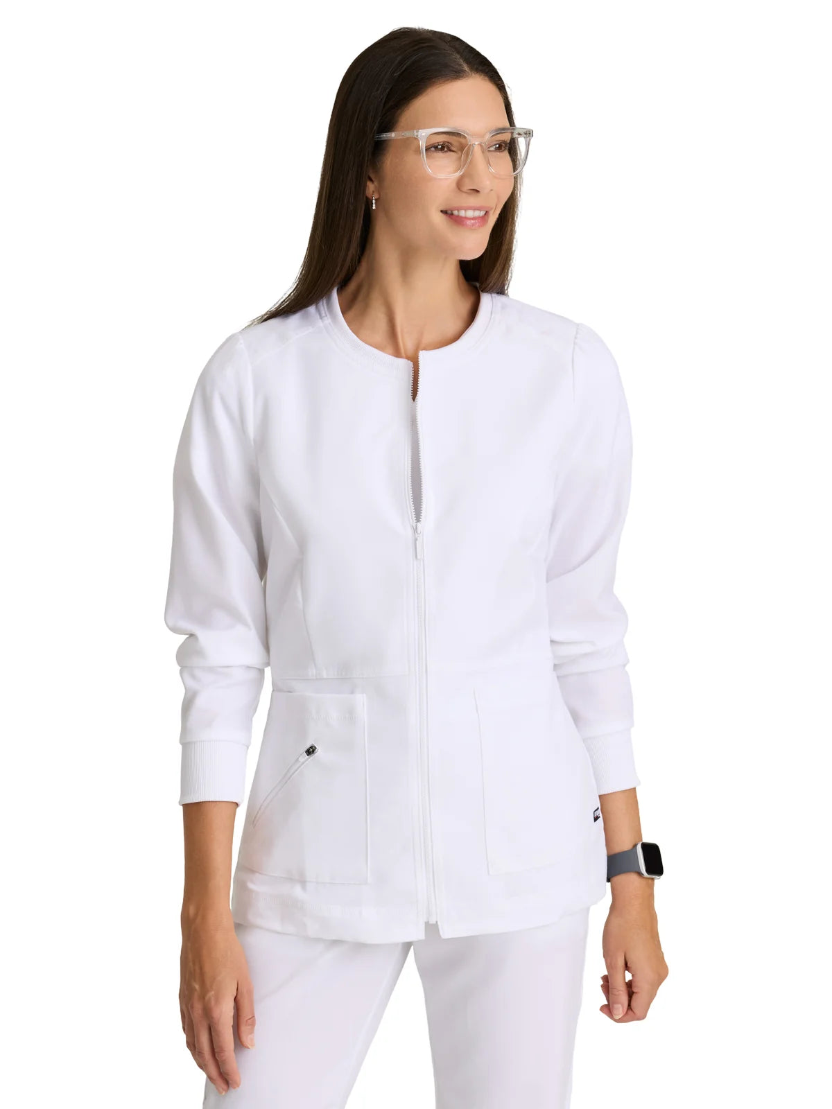 Grey's Anatomy Spandex Stretch - Women's Three-Pocket Millie Warm-Up Jacket