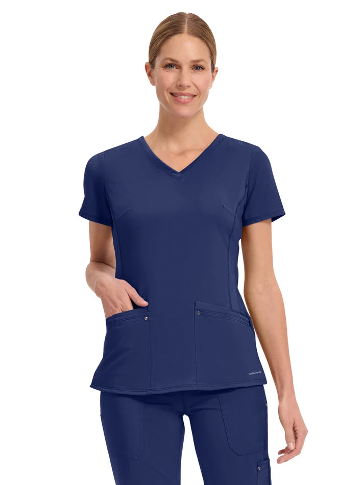 Healing Hands - HH Purple Label - Women's 2-Pocket Juliet Stylish V-Neck Top