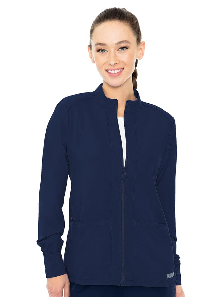 Med Couture - MC Insight - Women's 3-Pocket Zip Front Warm-Up Jacket