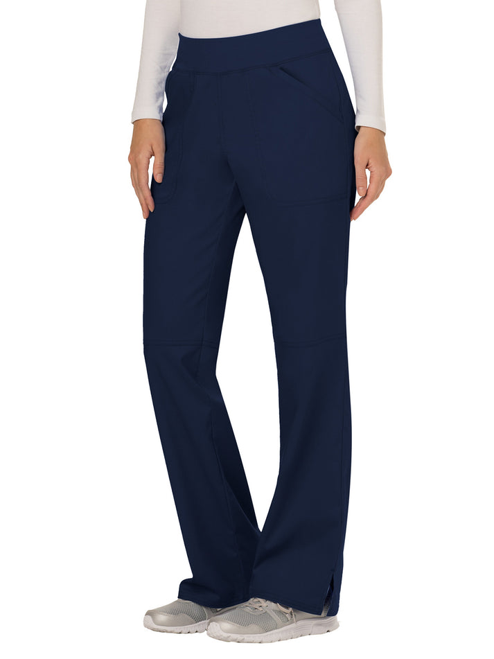 Cherokee - Workwear Revolution - Women's 4-Pocket Mid Rise Straight Leg Pull-on Pant