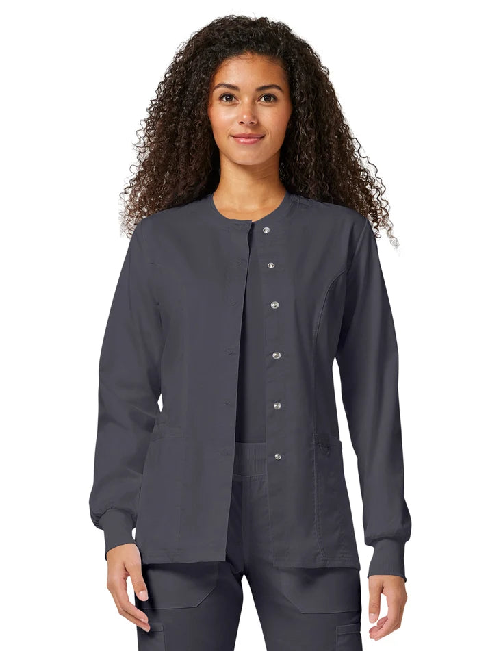 Cherokee - Workwear Revolution - Women's 3-Pocket Snap Front Jacket