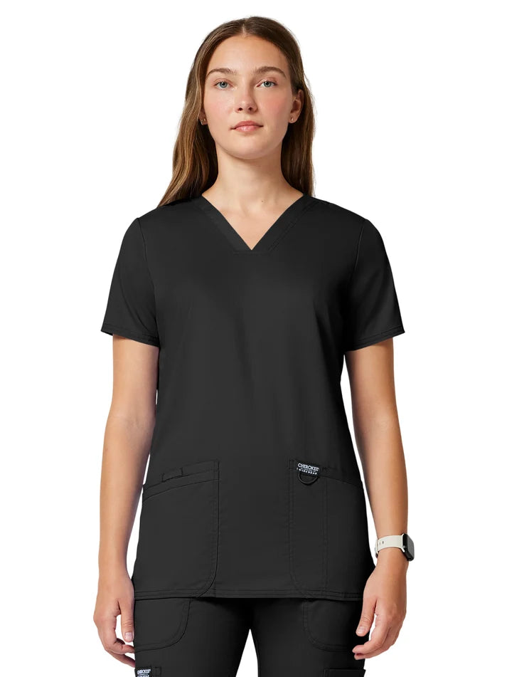 Cherokee - Workwear Revolution - Women's 3-Pocket V-Neck Top