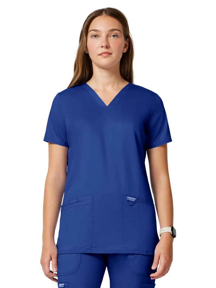 Cherokee - Workwear Revolution - Women's 3-Pocket V-Neck Top