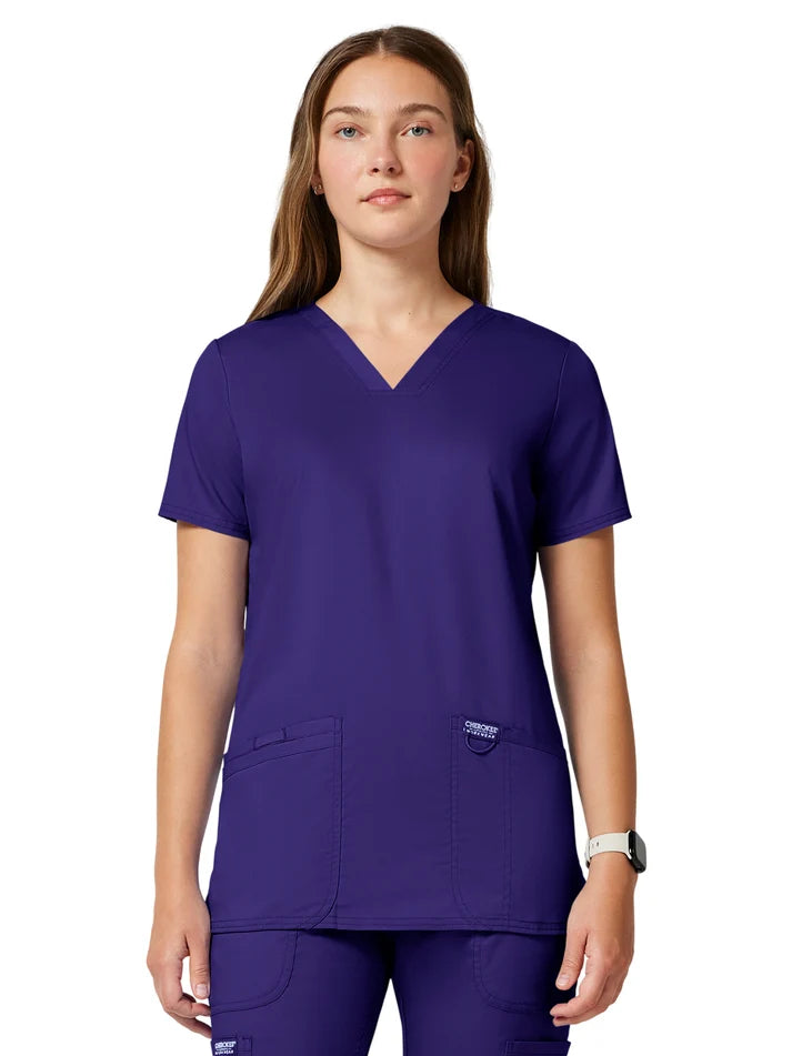 Cherokee - Workwear Revolution - Women's 3-Pocket V-Neck Top
