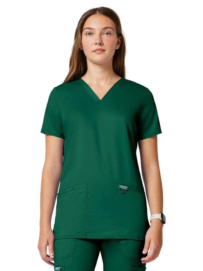 Cherokee - Workwear Revolution - Women's 3-Pocket V-Neck Top