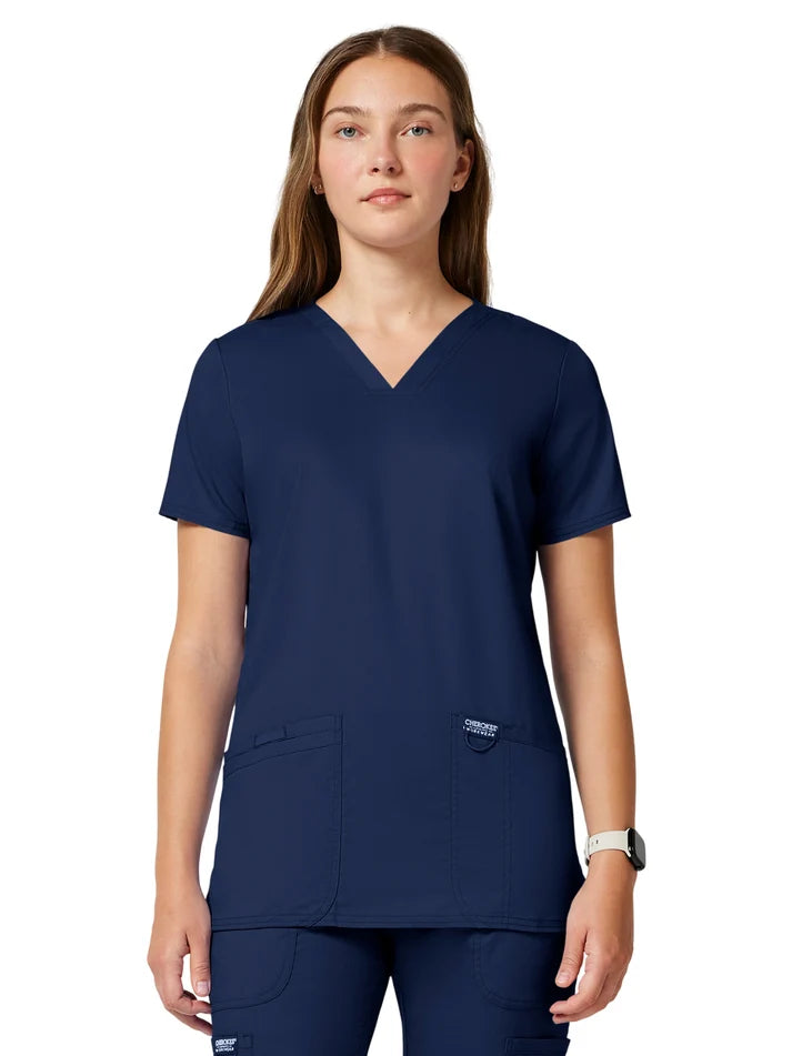 Cherokee - Workwear Revolution - Women's 3-Pocket V-Neck Top